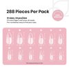 Beetles Gel Nail Tips Medium Almond Pre-Etched Nail Tips, 12 Sizes 288 PCS Half Matte Full Cover Gel Nail Tips False Nails Clear Acrylic Nails Glue on Nails for Girls Women DIY Nail Extension