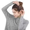 Hann 24 Pieces Double Grip Hair Clips + 2 Claw Hair Clips Metal Snap Hair Clips Hair Barrettes for Hair Making, Salon Supplies (Metal Gray)