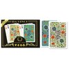 DA VINCI Fiori, Italian 100% Plastic Playing Cards, 2-Deck Bridge Size Small Print Regular Index Set