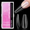YILAMO Long Coffin Gel Nail Tips 520 Pcs - Soft Gel X Nail Tips Pre-Shaped for Acrylic Nails Professional, Clear Nail Tips Fake Nails for Nail Salon and Home DIY 11 Sizes