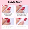 Curvlife Multi-functional Brush-on Nail Glue Remover Glue 20ml for Press on Nails Glue Remover for Fake Nail Tips Acrylic Nail Adhesive Remover with Cuticle Pusher for Girls and Women