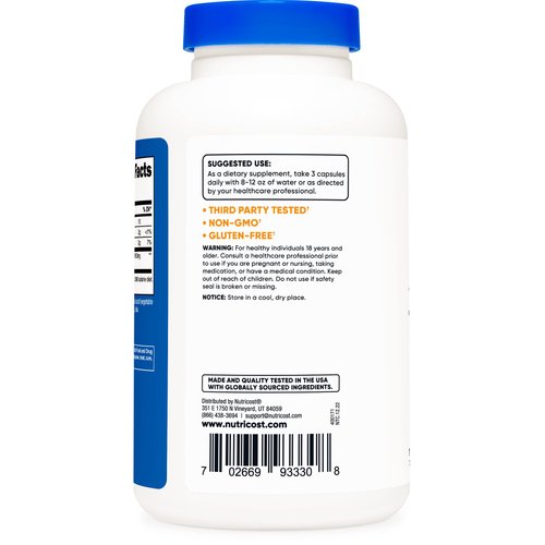 Nutricost Glucomannan 1,800mg Per Serving, 180 Capsules - Natural Fiber Source, Non-GMO, Gluten Free