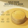 Under Eye Patches, 24K Gold Eye Mask, Reduce Puffy Eyes, Dark Circles, Eye Bags, Eye Patches with Collagen, Anti-Aging Rejuvenating Moisturizing Skin Care for Anti-Wrinkle Eye Masks 60PCS