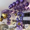 Purple 35 Number Balloons, 40 Inch Giant Number 35 Balloons Foil Mylar Helium Purple Number Balloons for 35th Birthday Party Supplies Anniversary Event Celebration Decorations