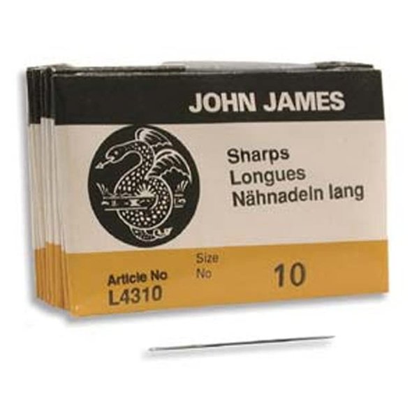 John James Sharp Beading Needles -Size 10, 25 Pack