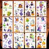 XIYOKA 12 Sheets 160+ PCS Halloween Glitter Temporary Tattoo Kids, Halloween Glitter Tattoos Halloween Glitter Face Tattoos Halloween Party Favors Supplies Fake Tattoos for Kids