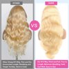 MYDIVA 613 Lace Front Wig Human Hair 13x6 Body Wave 28 Inch Blonde Lace Front Wigs Human Hair 200% Density 613 HD Lace Frontal Wig Blonde Glueless Wigs Human Hair Pre Plucked with Baby Hair