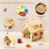 let's make Wooden Activity Cube 10-in-1 Montessori Toys Multi-Functional House Educational Toys Sensory Learning Activity Cube for Toddlers Babies 1st Birthday Gift