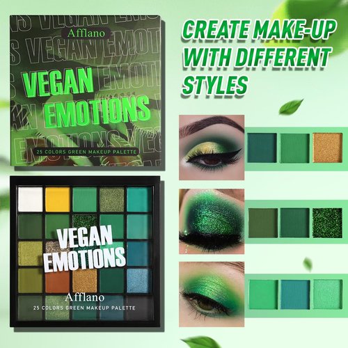 oygcee Green Eyeshadow Palette,Light Bright Emerald Dark Avocado Neon Green Eyeshadow Shades,25 Colors Matte Shimmer Glitter High Pigmented Eye Shadows Makeup Pallet, Waterproof Makeup Pallete