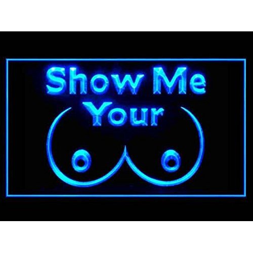 Bayyon Show Me Your Tits Man Cave LED Sign Neon Light Sign Display 12x8Inch