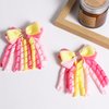 SUPCLIPS Hair Bow Clips 3 Inch Red Curly Grosgrain Ribbon Hairpins Handmade Kids Girls Cheer Hair Accessories for School Prom Party Headpiece