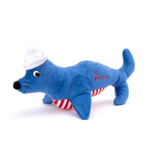 The Worthy Dog Nautical Seal Toy Durable Tough Plush Dog Toy