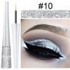 Yeuxtty Silver Liquid Glitter Eyeliner Long Lasting Eyeliner Glitter Liquid Liners Quick Drying Liquid Sparkly Glitter Metallic Eyeliner Eye Glitter Makeup for Women