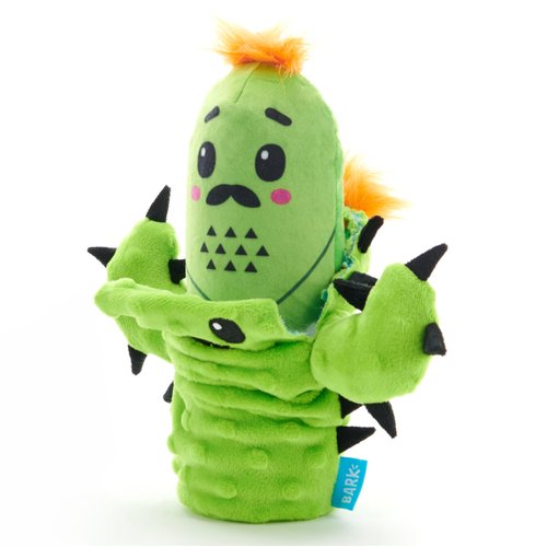Barkbox 2 in 1 Interactive Plush Dog Toy - Rip and Reveal Toy for Dogs and Puppies - Stimulating Squeaky Pet Toys | Prickly Pete (Small)