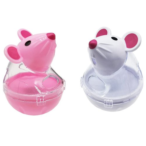 2pcs Cat Slow Feeder Cat Food Ball,Mice Water Droplet Bone Tumbler Shaped Pet Treat Ball Cat Food Toy Ball,Cat Slow Feeder,Cat Enrichment Toys