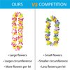 Millennial Essentials 12 Pack Thickened Hawaiian Leis Floral Necklace for Hula Dance Luau Party, Party Favors Celebrations and Decorations