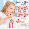 Hot Focus Toddler Makeup Kit - Girls Makeup Kit with Mood Change Lipsticks and Colorful Eyeshadow Palette - Kid-Friendly, Washable Little Girl Makeup & Pretend Play Set (Applicator Included)