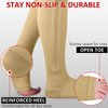 Ailaka Zipper Medical Compression Socks 15-20 mmHg for Women and Men, Knee High Open Toe Firm Support Graduated Varicose Veins Hosiery for Edema, Swollen, Nurses, Pregnancy, Recovery