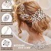 IRYCSSCE Hair Accessory, Wedding hair piece SETS for Brides - Bridal headpiece, Gold - Includes 1 Crystal Hair Comb, 3 Crystal Hairpins, 2 Hair Clips (Gold, 5 Pieces)