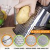 Spring Chef Professional Cheese Grater - Stainless Steel, XL Size, 4 Sides - Perfect Box Grater for Parmesan Cheese, Vegetables, Ginger - Dishwasher Safe - Black