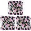 LALAFINA 3pcs Hair Combs Double Side Combs Clip Double Row Hair Comb Beaded Pink Flower Shape Headband