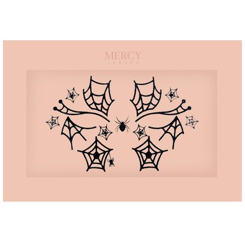 Spiderwebs Face Jewels ✮ Mercy London Spider Costume Accessories Face Gems Jewels All In One Halloween Headpiece Stick On