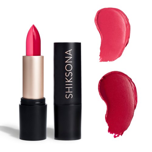 ShikSona Full Coverage Split Bullet Matte Lipstick | Vegan | Gluten, Paraben and Cruelty Free, Cr...