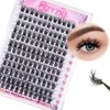 SZYZKJ Eyelash Extension Lash Cluster 3D Effect DIY Cluster Lashes Eyelash Extensions 144pcs D Curl Lashes 12-18mm Mix Wispy Individual Lashes Cluster Eyelash Cluster Lash Extension
