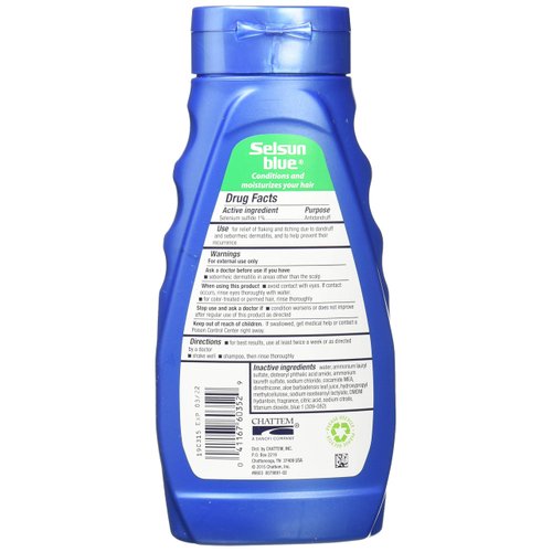 Selsun Blue Moisturizing with Aloe Dandruff Shampoo 11 oz (Pack of 2)