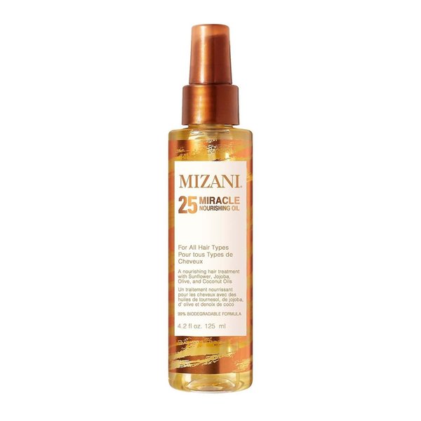 Mizani 25 Miracle Nourishing Hair Oil | Softens and Adds Shine| Lightweight, Nourishing Hair Oil | With Coconut Oil | For All Hair Types | 4.2 Fl. Oz.