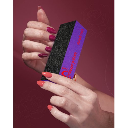 Maryton Nail Buffer Sanding Block Polisher Buffing File 60/100 Grit for Acrylic Nail Art Kit Manicure Tools 10 PCS (Black Purple)