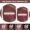 gisgfim 72Pcs Football Paper Plates Tailgate Birthday Party Decorations Football Party Supplies 9 and 7 Inch Set, Disposable Football Food Trays for 2024 Football Game Day Decor Superbowl Party Favors