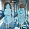 AHLPO Cinderella Princess Dress for Girls Halloween Cosplay Princess Dress Up Elsa Costume Birthday Outfit with Hodded Cape, Present for Toddler Kids 3-8 Years