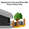 Replacement Part for Fisher-Price Little People Nativity Set - HMX70 ~ Tree and Stone Wall Fence Portion - Clips onto Stable / Manger ~ Works Well with Other Little People Sets Too!
