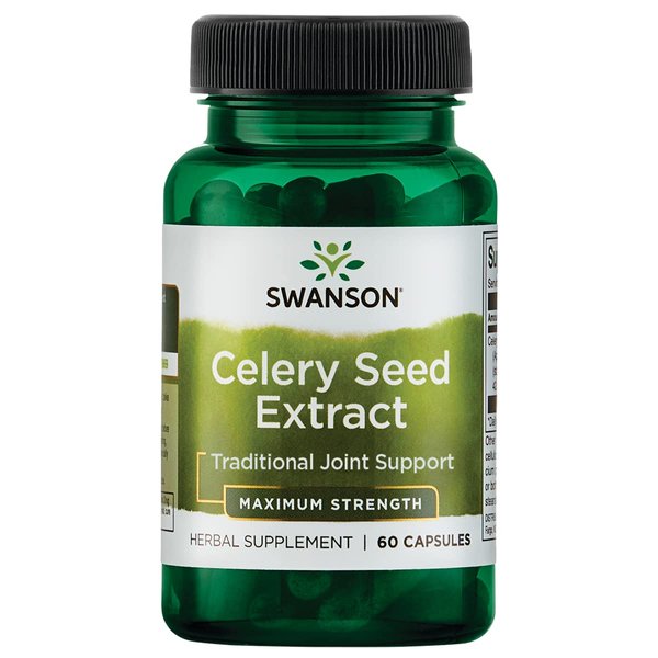 Swanson Celery Seed Extract (Cellery) Urinary Health Antioxidant Support Phytochemicals Volatile Oils Supplement Maximum Strength 150 mg 60 Capsules
