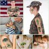 Wxiben Military Camouflage Temporary Tattoos - 200+ Army Party Decorations Favors Supplies Army Birthday Party Temporary Tattoos Gifts for Boys Girls Cool Temporary Tattoos Classroom School Prizes