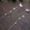 Women Lady Retro Long Tassel Dangle Hairpin Hair Clip Silver Butterfly Duckbill clip Hair Accessories