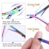 Cuticle Trimmer with Cuticle Pusher - 4 Pack Stainless Steel Nail Clippers Set, Dead Skin Cuticle Cutter Nippers, Manicure Tools for Shiny Nail
