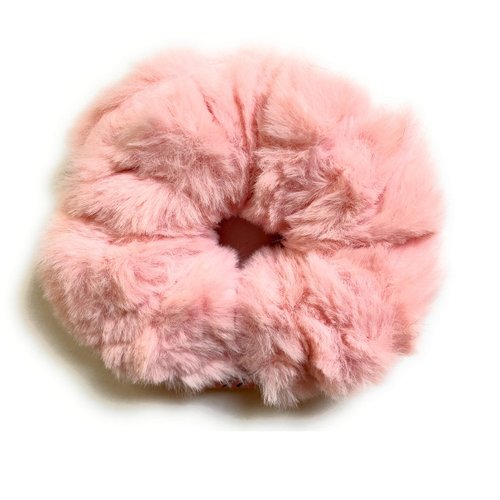 Mia Beauty Fluffy Scrunchie Ponytail Holder Hair Accessory Animal-friendly Hair Tie for Women, Te...