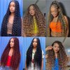 Ocean Wave Crochet Hair 24 Inch 2 Packs Deep Wave Curly Braiding Hair Extensions Synthetic Curly Crochet Hair For Black Women (350#)