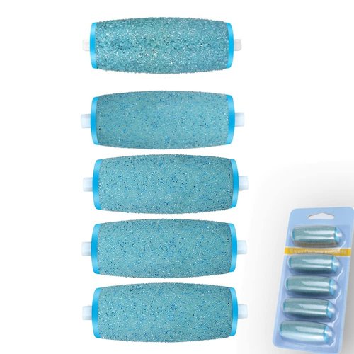 Mayting Electronic Foot File Replacements for Amope Pedi Perfect, Callus Remover Refills 1 Extra&4 Regular Contains Shell Powder