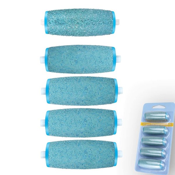Mayting Electronic Foot File Replacements for Amope Pedi Perfect, Callus Remover Refills 1 Extra&4 Regular Contains Shell Powder