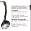 Panasonic Headphones, On-Ear Lightweight Earphones with Microphone and XBS for Extra Bass and Clear, Natural Sound, 3.5mm Jack for Phones and Laptops, Work from Home - RP-HT21M (Black & Silver)
