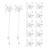 ONCHSH 3D Moving Butterfly Hair Clips,Metal Butterfly Hairpins Bride Wedding Head Pieces Hair Accessories for Women Girls (Silver)
