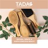 Tada Natural Beauty Bamboo Hair Brush l Wooden Comb l Bamboo Brushes for Wet Dry Curly Thick Straight Hair l Detangling Hairbrush for Women, Men, and Kids (Boar round brush)