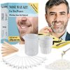 120g Nose Wax Kit, Nose Wax with 40 White Applicators, 20 Mustache Guards, 20pcs Paper CupNose Hair Wax Painless Nose Hair Removal at Least 20 Times Usage, Nose Hair Waxing Kit for Men and Women