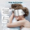 my novel things Sleeping Mask for Man Woman Girls and Cold Eye Mask for Dark Circles and Puffiness 2Pcs, Cooling Eye Ice Face Mask with Silk Satin Eye Cover Full Coverage Blindfold Silver Grey