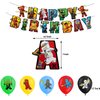 Ninja Birthday Party Decorations, Cartoon Party Supplies Include Banner, Latex Balloons, 7in Plates, Cake Cupcake Toppers, Invitation Cards for Kids Fans Birthday Party Favors
