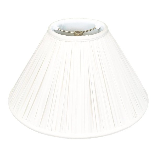 Royal Designs Coolie Empire Gather Pleat Basic Lamp Shade, White, 4.5 x 12 x 7.5