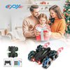 Remote Control Car,RC Cars with Headlights and Music,Double Sided 360 Flips Rotating RC Stunt Car,2.4Ghz All Terrain Toys for Ages 4-7 8-12 Kids Toy for Boys Girls Birthday Gift